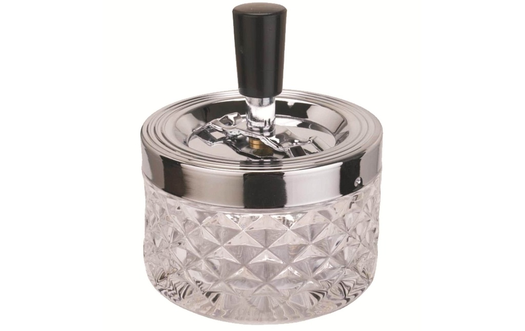 Dameco Cendrier avec un couvercle centrifuge, Transparent