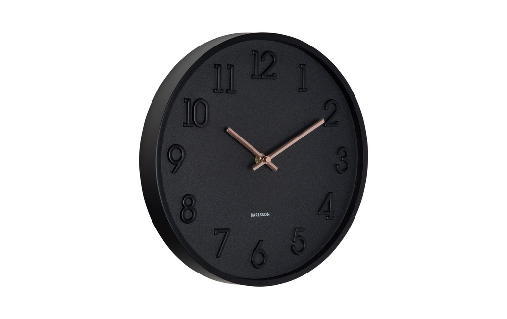KARLSSON Horloge murale Calma 30 x 3,8 cm, Noir mat