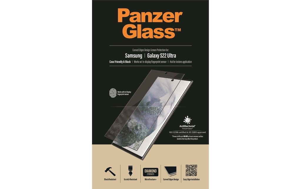 Panzerglass Protection d’écran Case Friendly Fingerprint Galaxy S22 Ultra