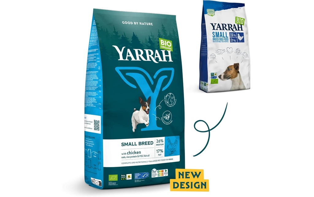 Yarrah Alimentation sèche Poulet bio petite taille 2 kg