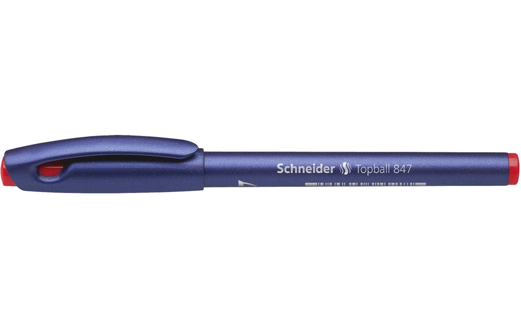 Schneider Stylo à bille roulante 847 0.5 mm, Rouge, 10 pièces