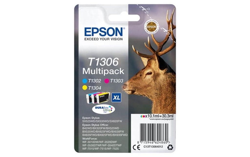 EPSON Epson cart.encre T1306 c/m/y (3 pces)