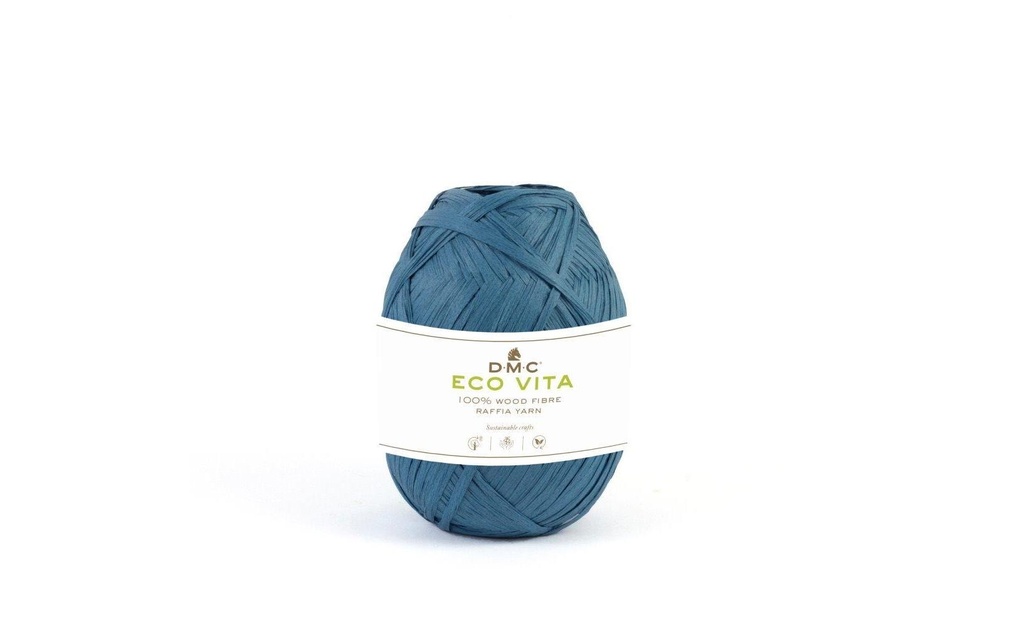 DMC Fil Eco Vita Raffia 50 g, Bleu