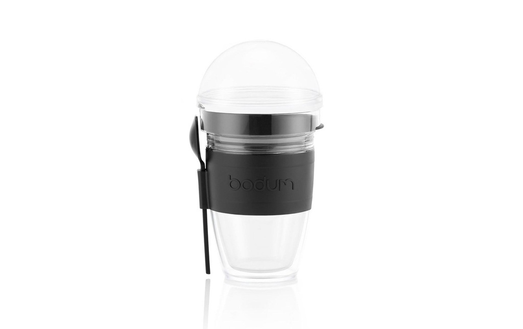 Bodum Pot de yaourt avec récipient pour granola Joycup Noir, 0.25 l