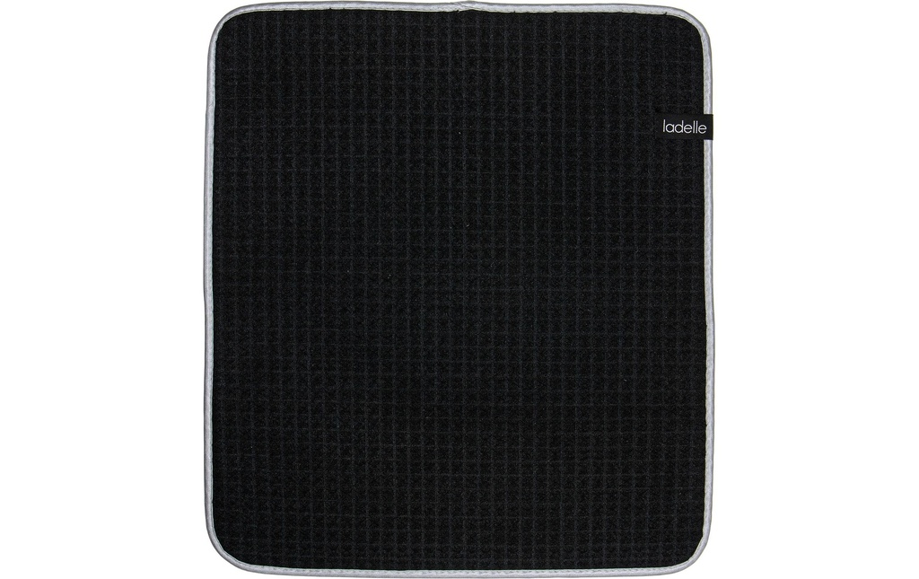 Ladelle Tapis égouttoir Mega Waffle 41 x 45 cm, noir