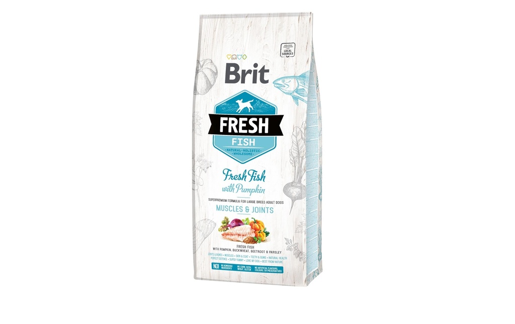 Brit Alimentation sèche Fresh Dog Adult Large Breed poisson, 12 kg