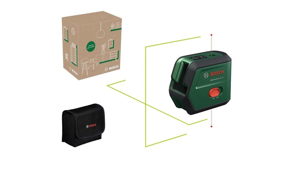 Bosch Laser à lignes croisées AdvancedLevel 2G 15 m