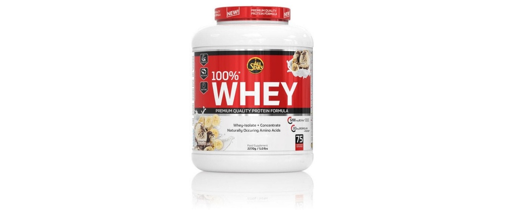 All Stars Poudre Whey 100% Banane 2270 g