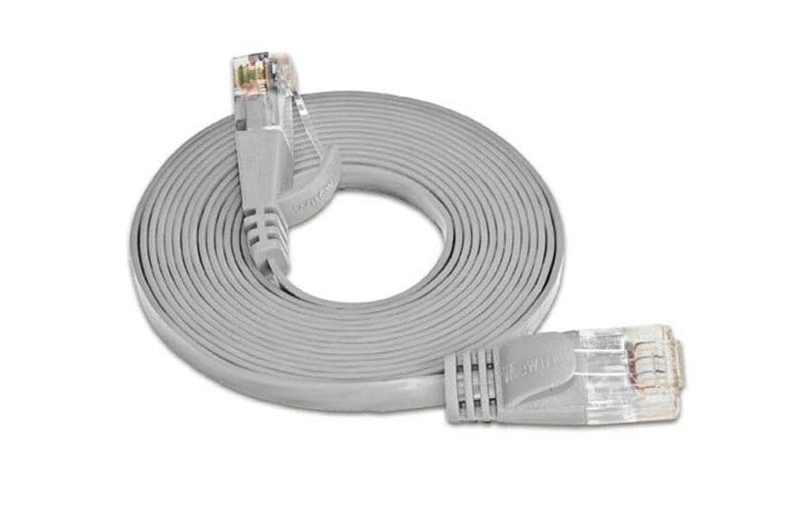 SLIM Câble patch slim RJ-45 - RJ-45, Cat 6, UTP, 2 m, Gris