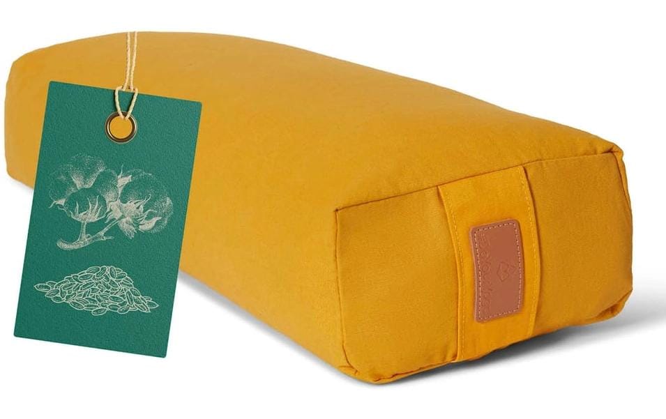 DoYourYoga Coussin de yoga Paravati avec vannure d'épeautre bio Jaune