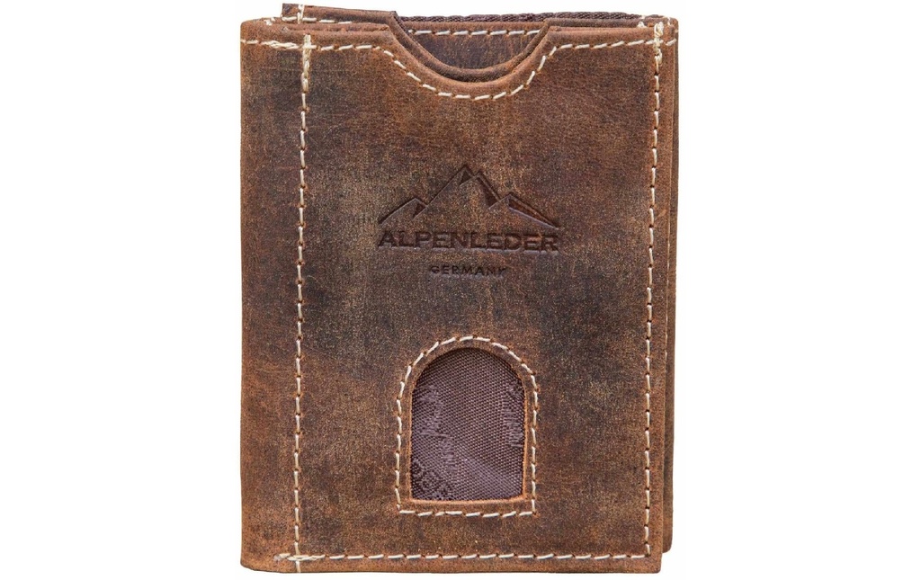 Alpenleder Portefeuille Pocket Old Havanna