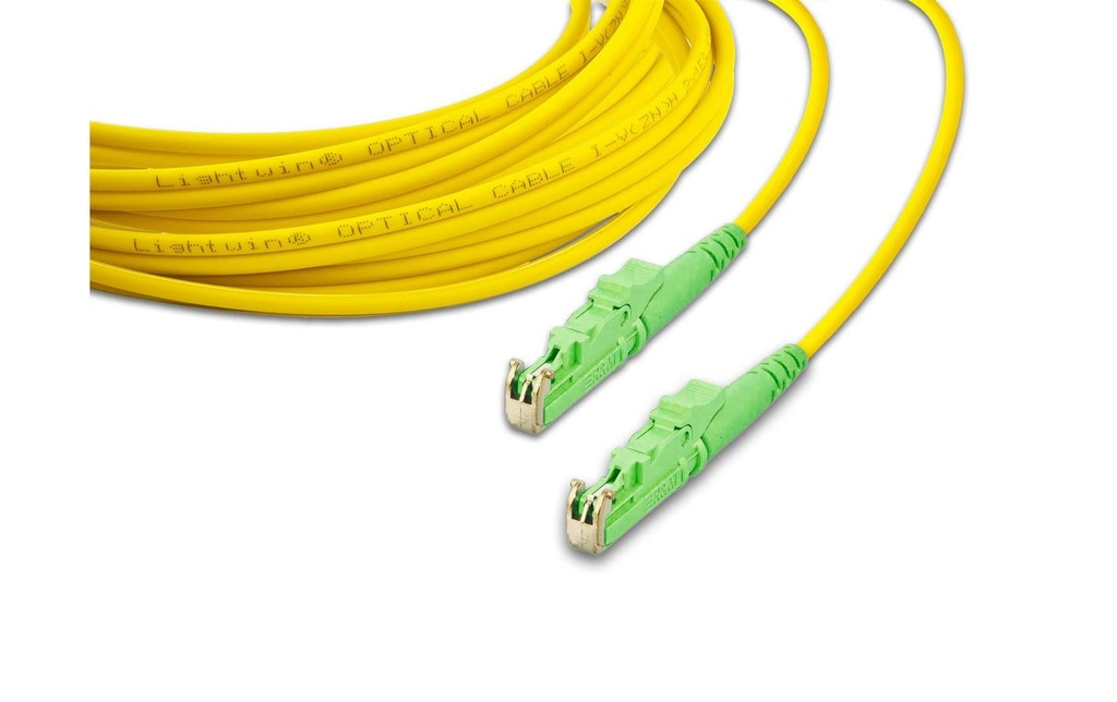 Lightwin Câble patch à fibre optique SM E2000/APC – E2000/APC, OS2, Simplex, 3 m