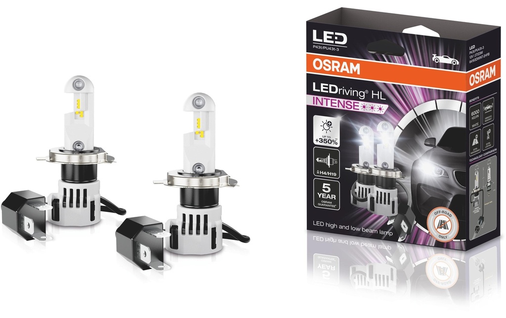 OSRAM LEDriving HL INTENSE H4/H19 Voiture de tourisme