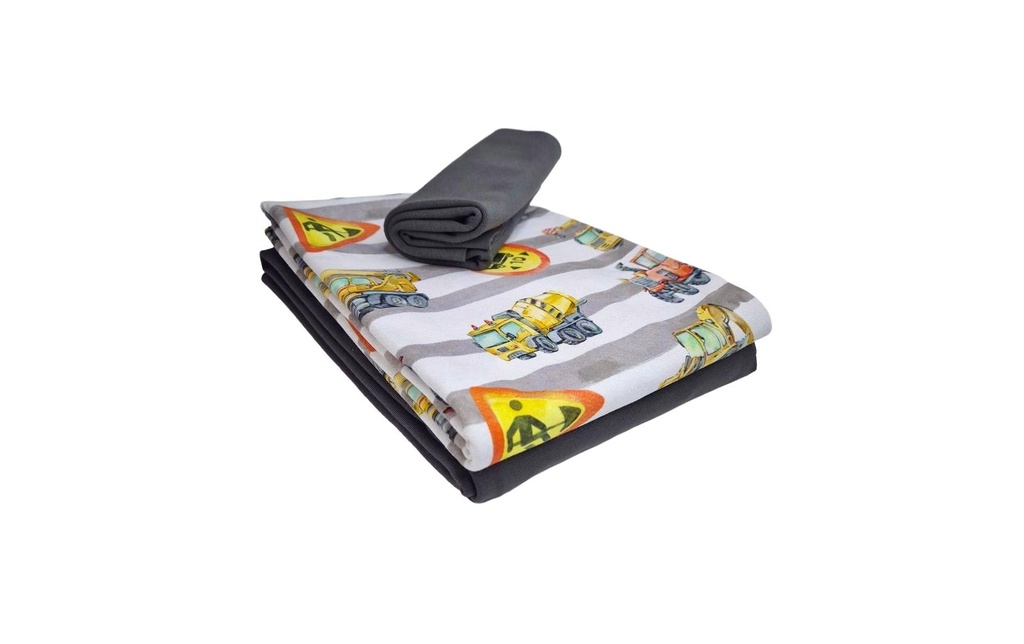 Stoffe Tissu Machines de chantier Jersey en 3 parties, 2 x 1 m