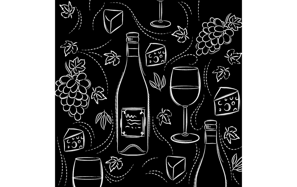 Paper + Design Serviettes en papier Wine and cheese 33 cm x 33 cm, 20 Pièce/s