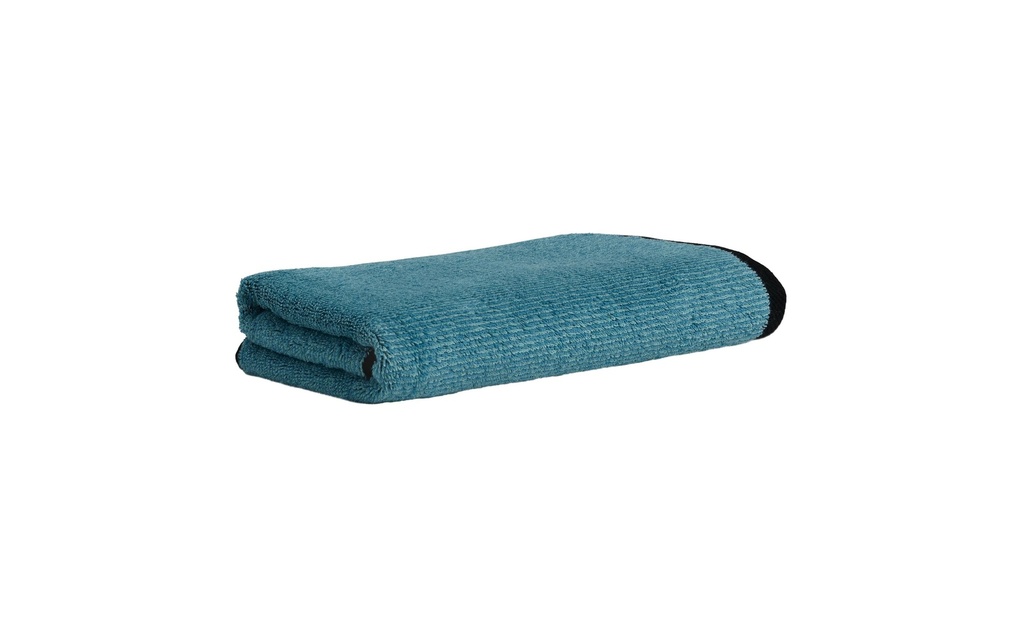 Möve Serviette de douche Tide Doubleface 67 x 140 cm, Bleu foncé/Turquoise
