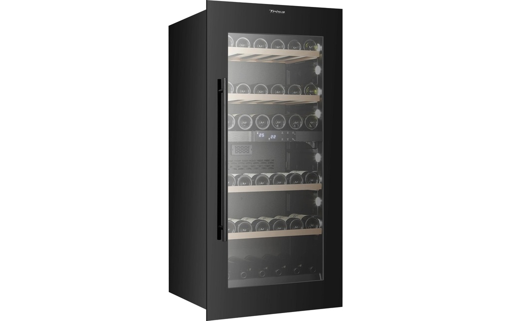 Trisa Refroidisseur à vin encastré Dual Zone Noir, Droite