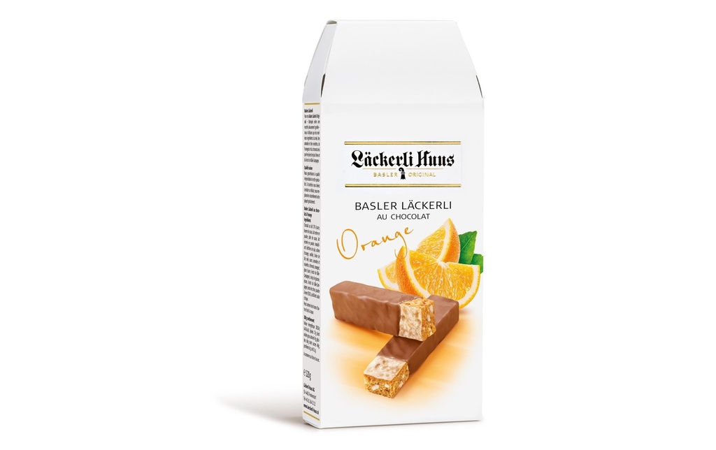 Läckerli Huus Basler Läckerli au chocolat à l`orange 120 g