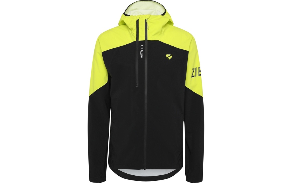 Ziener Veste de pluie NEMIL-Z hommes Black Bitter Lemon, Gr. 58
