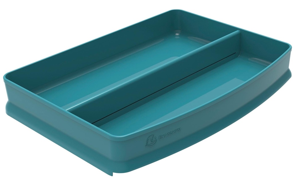 Exacompta Corbeille à courier COMBO Top Skandi Bleu Pacifique