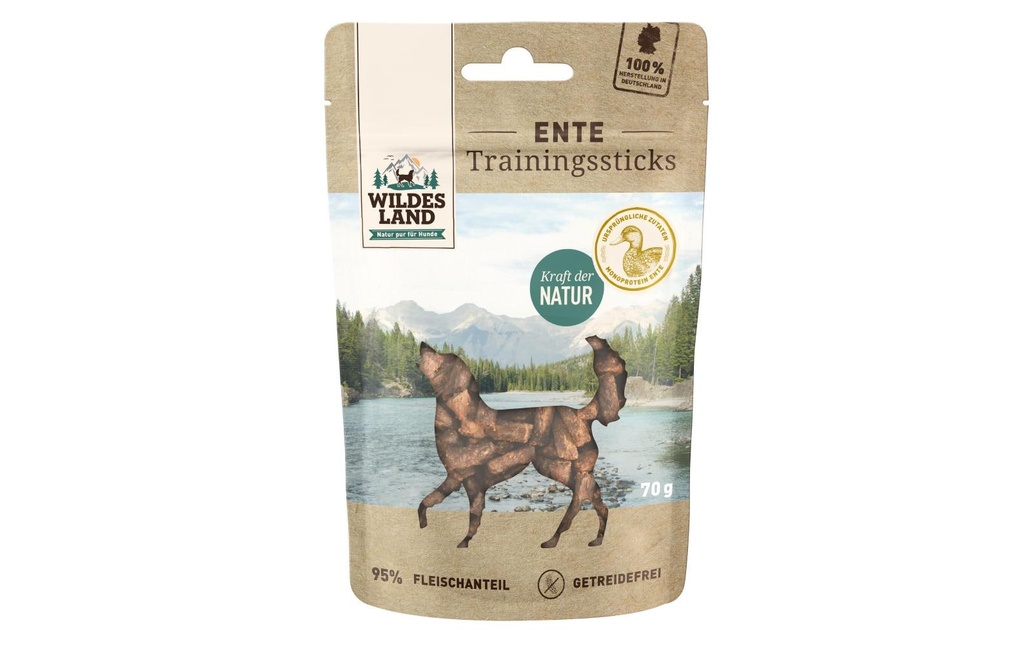 Wildes Land Collation Bâtonnets d'entraînement canard, 70 g