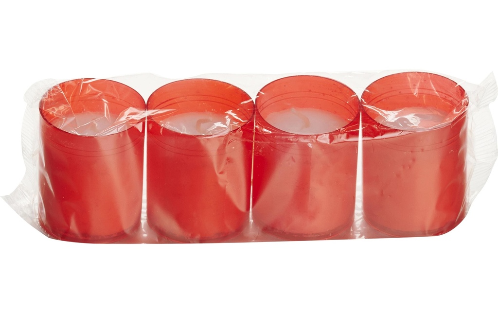 balthasar Bougie funéraire 4 pièces, Rouge
