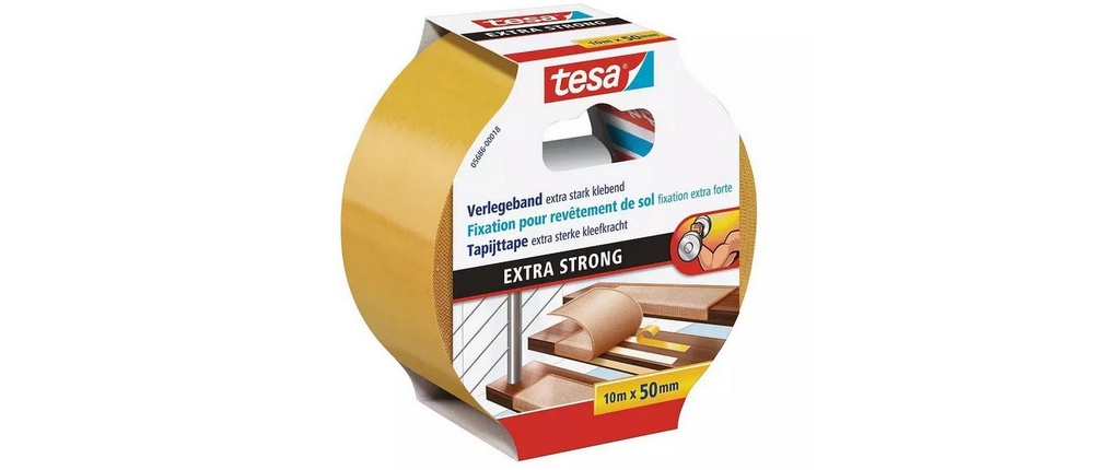 tesa Ruban adhésif -Set extra fort, 50 mm x 10 m, Blanc
