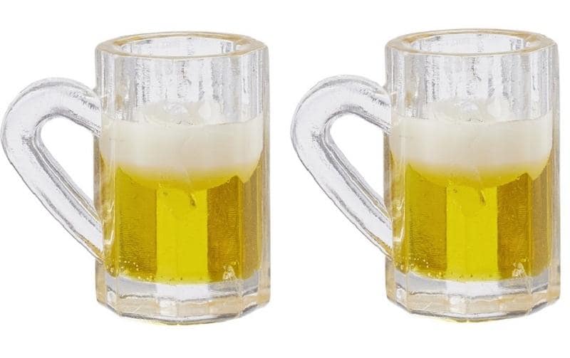 HobbyFun Mini ustensiles Verre à bière 1.5 cm, 2 pièces