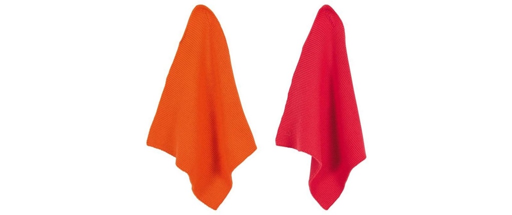 pad Chiffon de nettoyage Monte 2 Pièce/s, Rouge/Orange