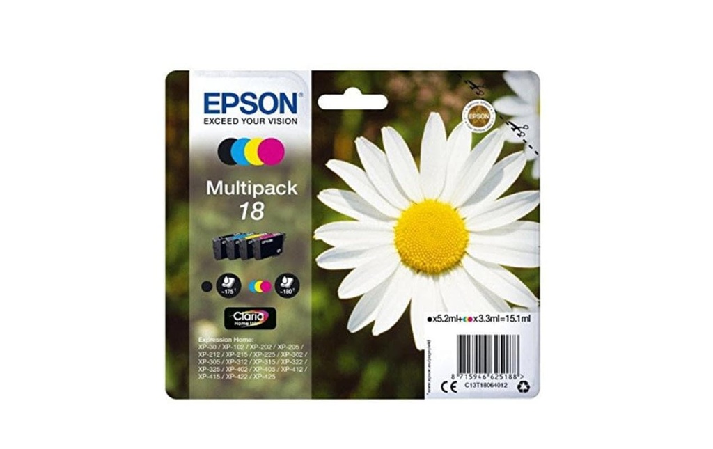 EPSON Epson cart.encre T1806 b/c/m/y (4 pces)