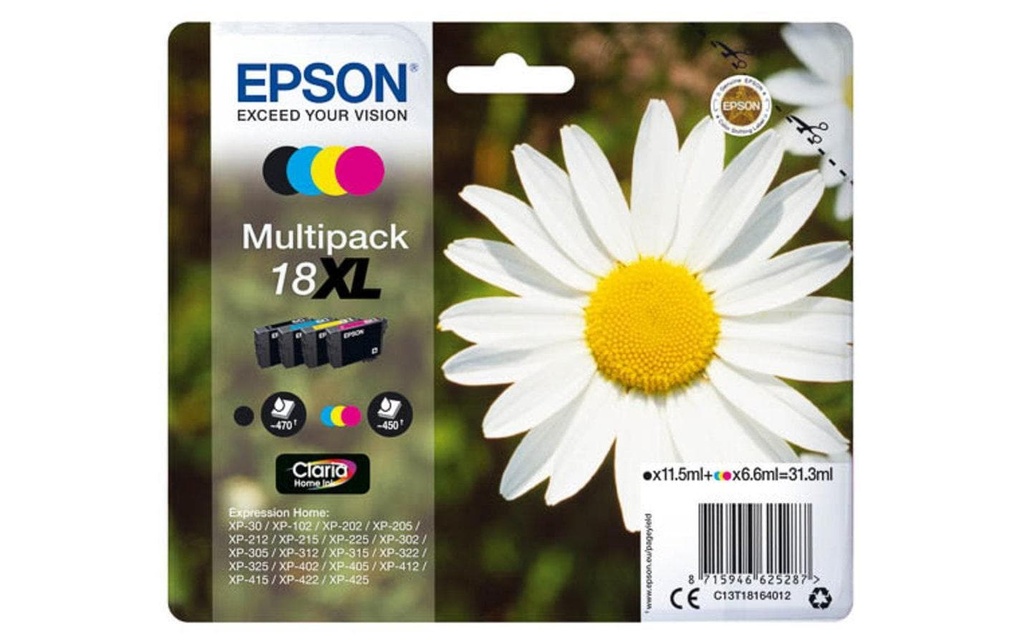 EPSON Epson cart.encre T1816 b/c/m/y (4 pces)