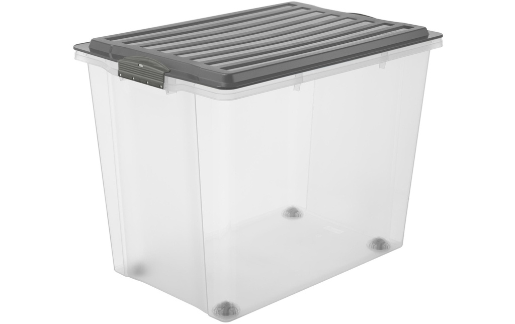 Rotho Boîte de rangement Compact A3 avec roulettes/70 l