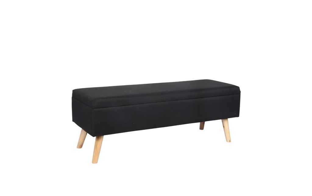 relaxdays Banc 110 x 40 cm, Noir/Brun
