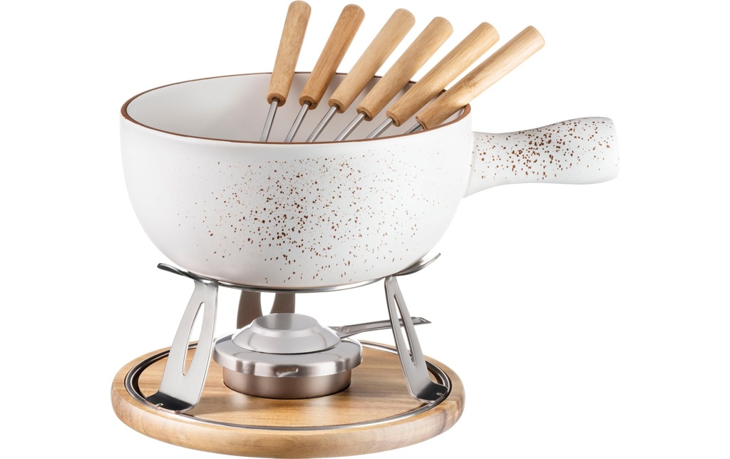 Mäser Service à fondue au fromage PINTAR 10 Pièce/s, Brun/Blanc