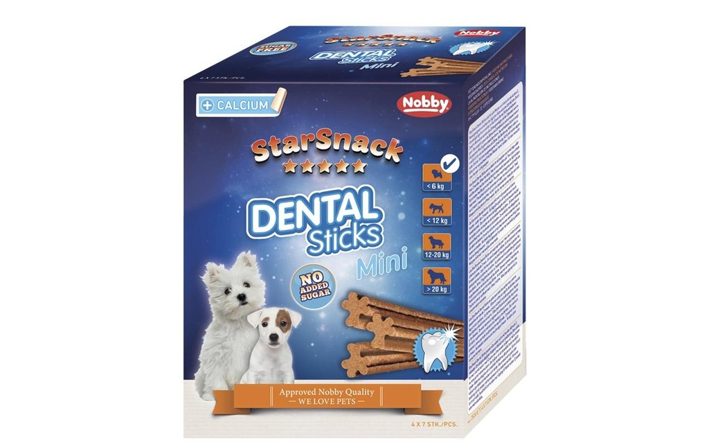 Nobby Produit à mâcher  StarSnack Dental Sticks mini, 28 pièces, 252 g