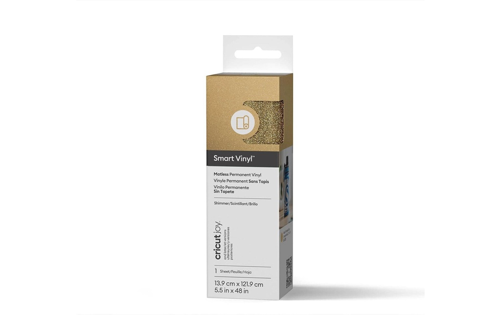 Cricut Film de vinyle Joy Permanent 13.9 cm x 121.9 cm L'or scintillant