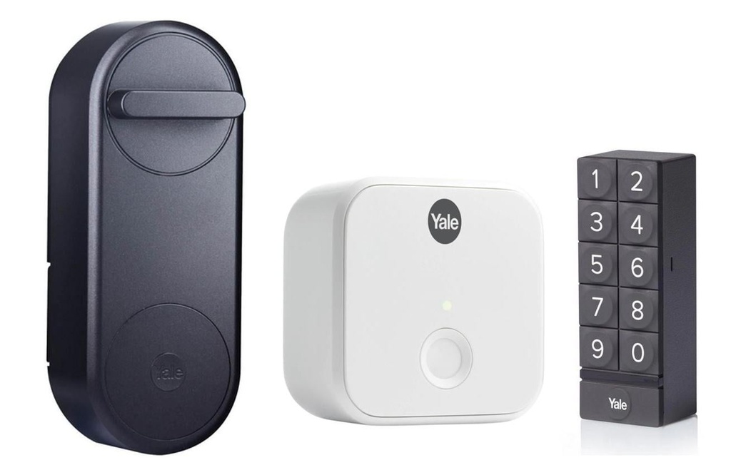 Yale Linus Smart Lock, noir EU, y compris pont, clavier
