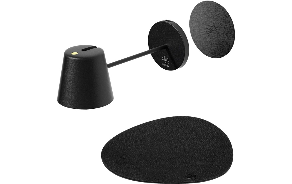 Silwy Lampe magnétique Portofino Black, set de table et pad inclus