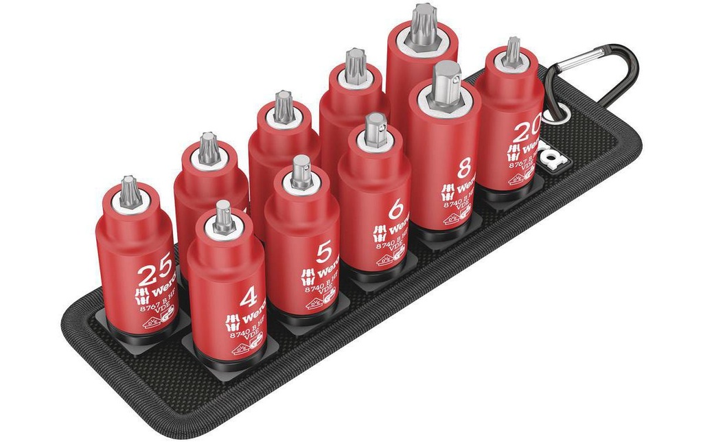 Wera Clé à douille Belt B VDE 1 Zyklop 3/8 10 pièces