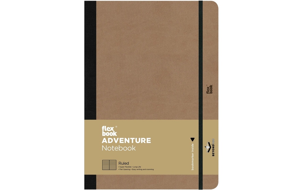 Flexbook Adventure Notebook 17 x 24 cm, À lignes, Camel
