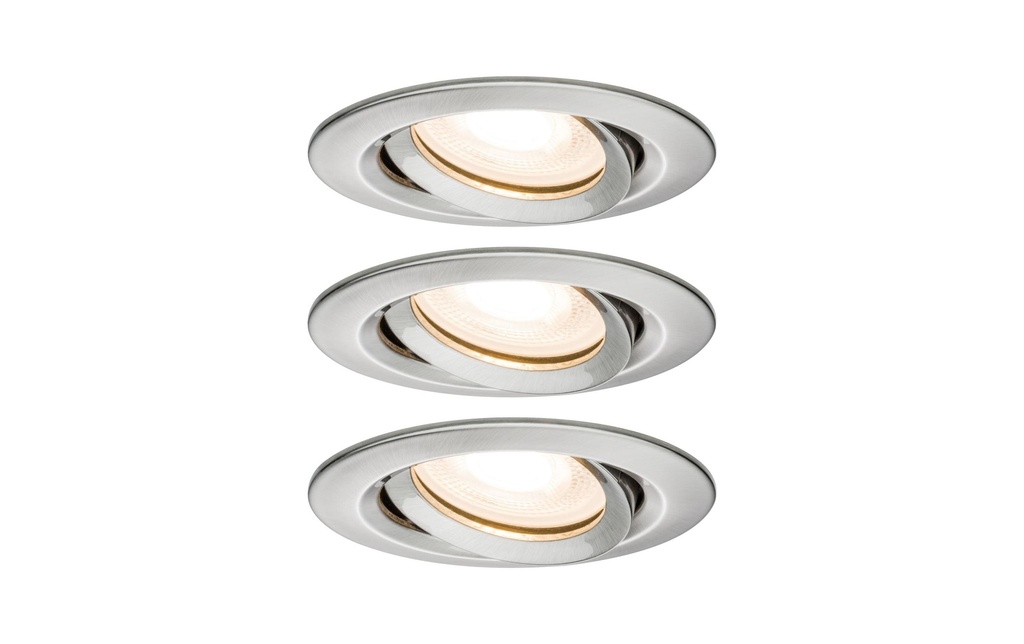 Paulmann Spot encastré EBL Set Nova Plus 3 x 7 W, 2700 K, fer