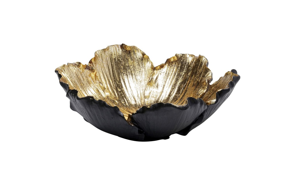 Kare Coupe déco Flower Bloom 20 cm, noir/or
