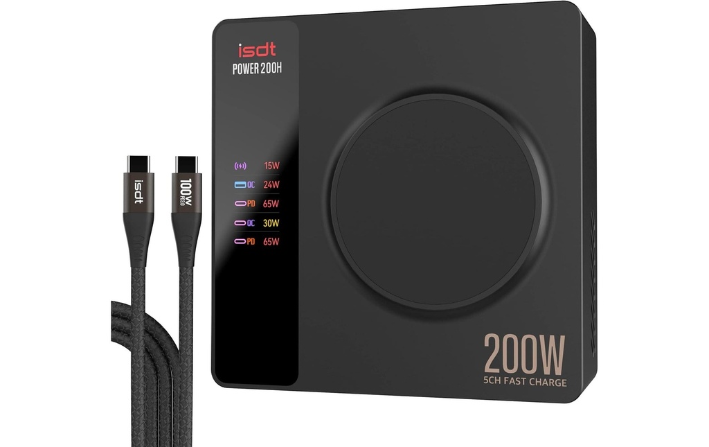 ISDT Chargeur Power 200 H USB-C PD3.0 100W