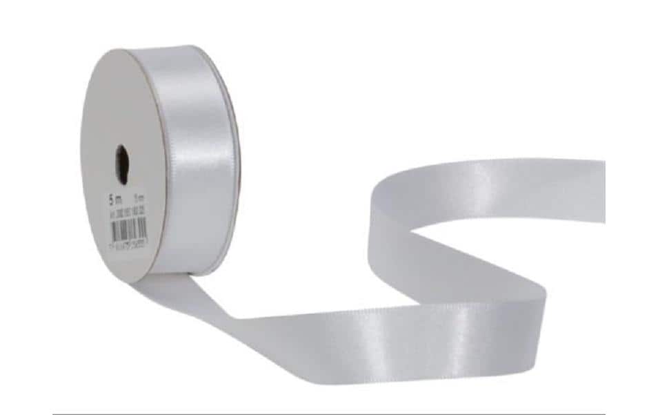 Spyk Ruban de satin 16 mm x 5 m, Blanc