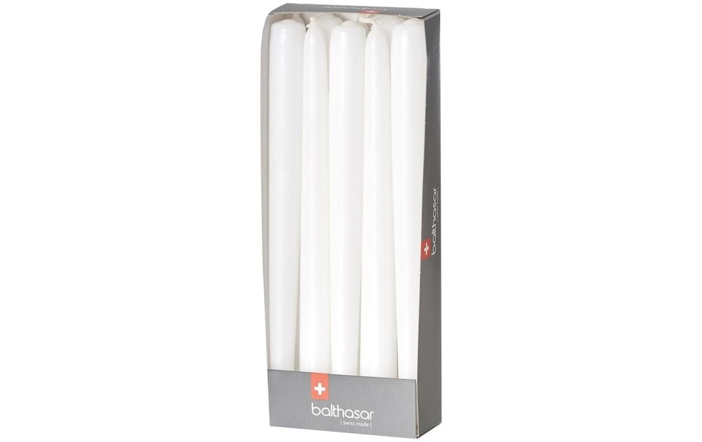 balthasar Bougie Etoile 24 cm x 2.2 cm, Blanc, 10 Pièce/s