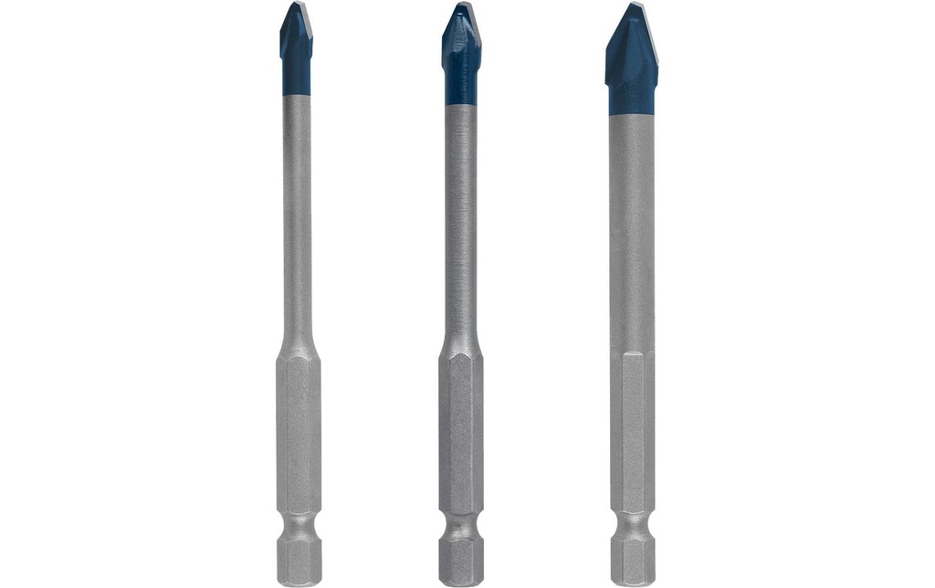 Bosch Professional Kits de forets Expert HEX-9 HardCeramic, 3 pièces