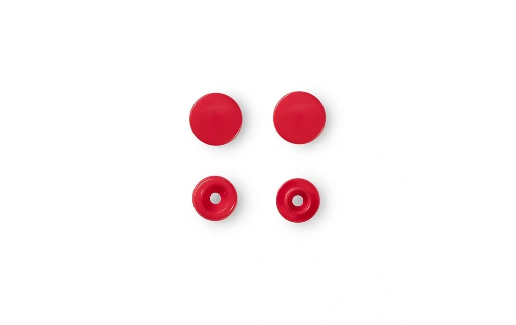 Prym Boutons poussoirs Boutons de couleur Rouge, Ø 12,4 mm, 30 pièces