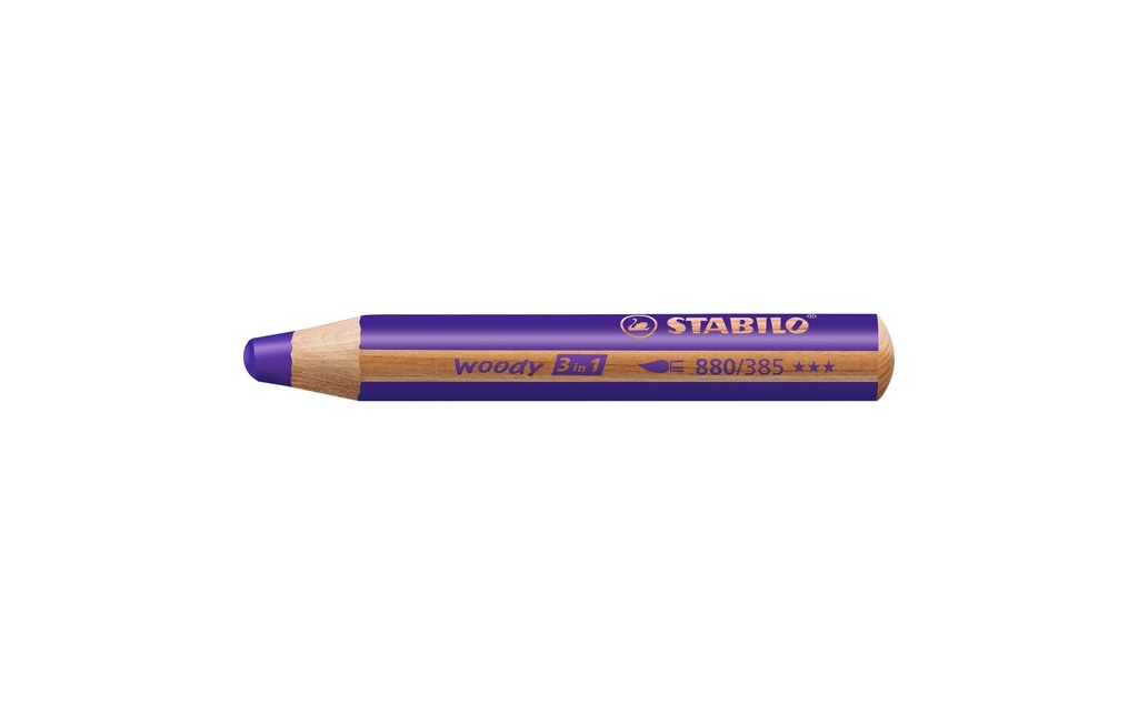 STABILO Crayons WOODY 3 en 1 violet