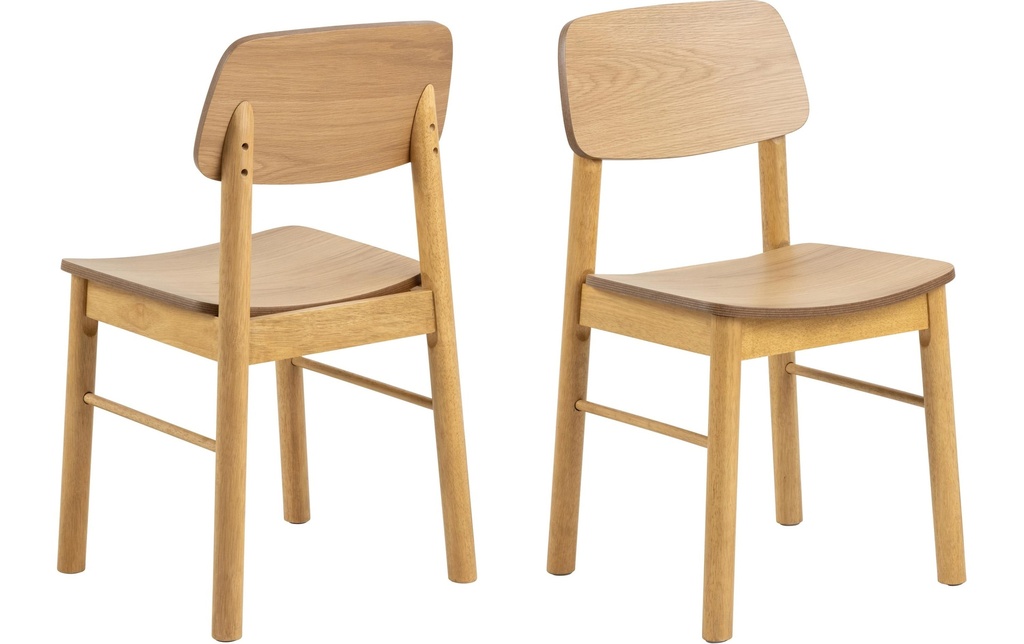 AC Design Chaise Barlow, 2 pièces Brun clair