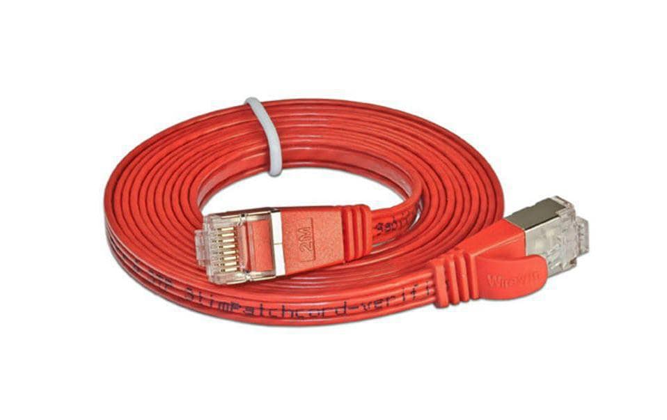SLIM Câble patch slim RJ-45 - RJ-45, Cat 6, STP, 3 m, Rouge